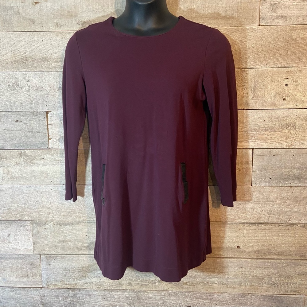 🛍️3/$30 Lord & Taylor women's purple tunic  in size large‎
